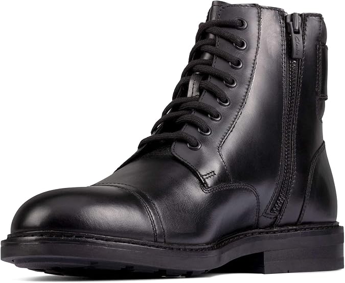 Clarks Clarkdale Hi Black Leather 11.5 D (M)