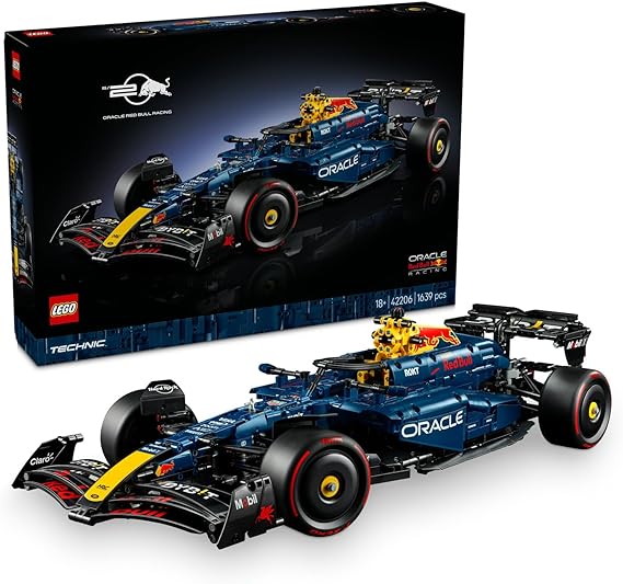 LEGO Technic Oracle Red Bull Racing RB20 F1 Car 42206 - Collectible Race Car Model Building Set with 1:8 Scale V6 Engine, Gearbox and DRS for Adults, Gift Idea (1639 Pieces)