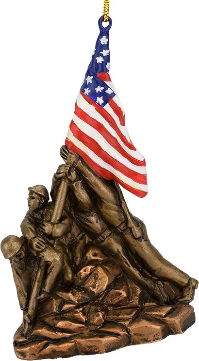Tree Buddees US WWII War Memorial Iwo Jima Statue World War II Christmas Ornament USA 250 Decor