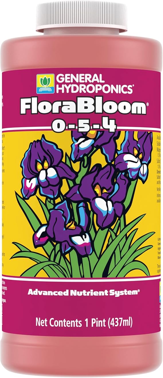 General Hydroponics GH1431 FloraBloom Fertlizer, 16-Ounce, Pink