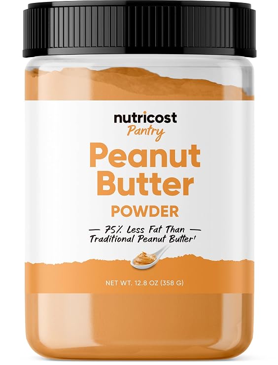 Nutricost Peanut Butter Powder, No Sugar Added (12.8 oz) GMO-Free | No Sugar Alcohol, All-Natural Powdered Peanut Spread from Roasted Pressed Peanuts