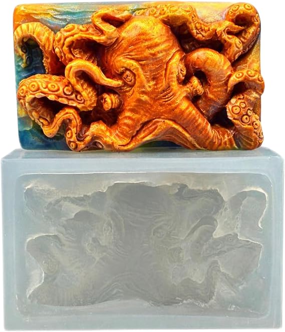 Octopus Silicone Mold for SOAP Making and Other Crafts Kraken