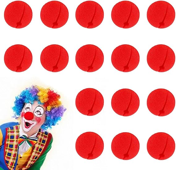 Clown Nose foam Red Nose Sponge Noses for Red Noseday Cosplay Christmas Halloween Carnival 16 Pcs