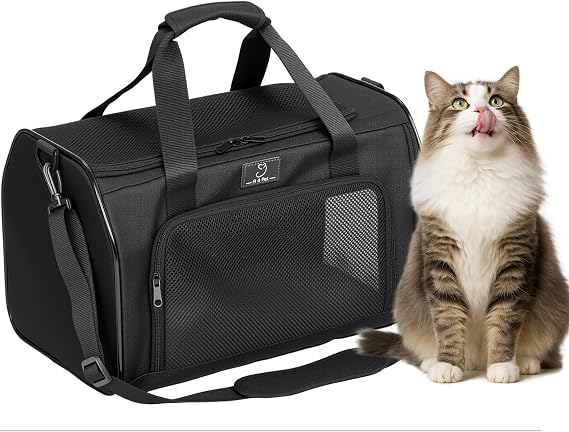 A 4 Pet Airline Approved Pet Carrier, TSA Bag, Up to 15 lbs, Washable