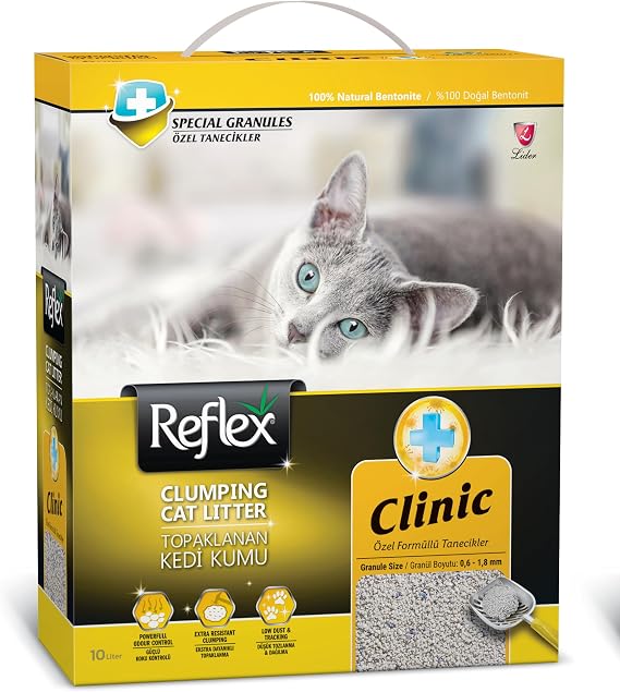 Reflex Clinic (Special Formulated Particles) Clumping Cat Litter 10 Lt