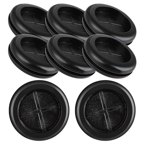 6 Pcs Rubber Grommets for Wiring, 1-1/2"Drill Hole, 1-3/16" ID, Rubber Cable Grommet Rubber Wire Grommets Protector Firewall Grommets Double-Sided Round Rubber Hole Plugs Grommets