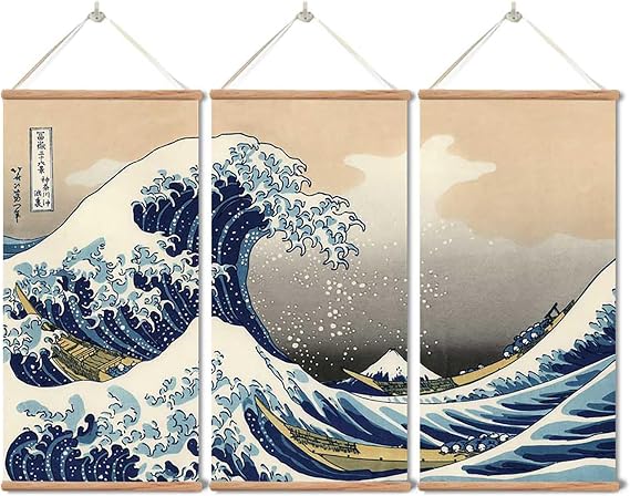 xinyuru Traditional Japanese Scroll Wall Art - The Great Wave off Kanagawa