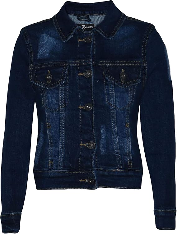 A2Z 4 Kids Kids Girls Denim Jackets Ripped Fashion Faded Jeans Jacket Stylish Coats New Age 3-13 Years