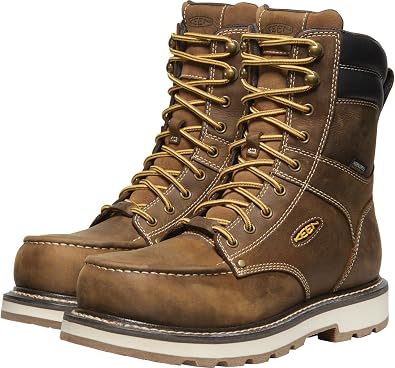 KEEN Utility Mens Cincinnati 8 Composite Toe Waterproof 90 Degree Heel Heavy Duty Work Boots