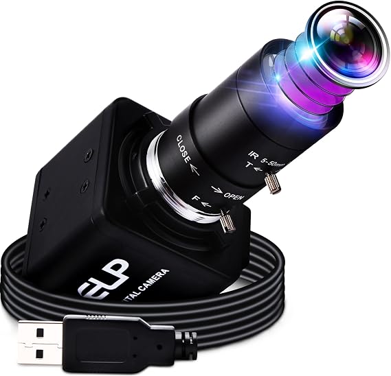 G Varifocal Usb Camera 2MP 4X Optical Zoom Webcam,2.8-12mm Varifocus Web Camera,FHD H.264 1080P Varifocal Lens Webcam with IMX323 Sensor,Focus