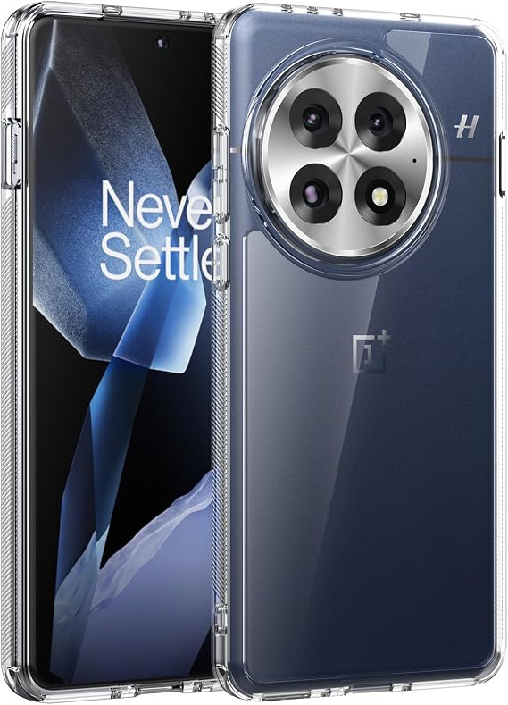 Cresee Case for OnePlus 13, Crystal Clear Hard Back + Soft TPU Bumper Shockproof Phone Cover for OnePlus 13 - Transparent