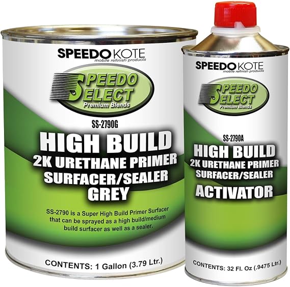 Speedokote SS-2790G/SS-2790A Super Fill High Build Primer Gray gallon kit.