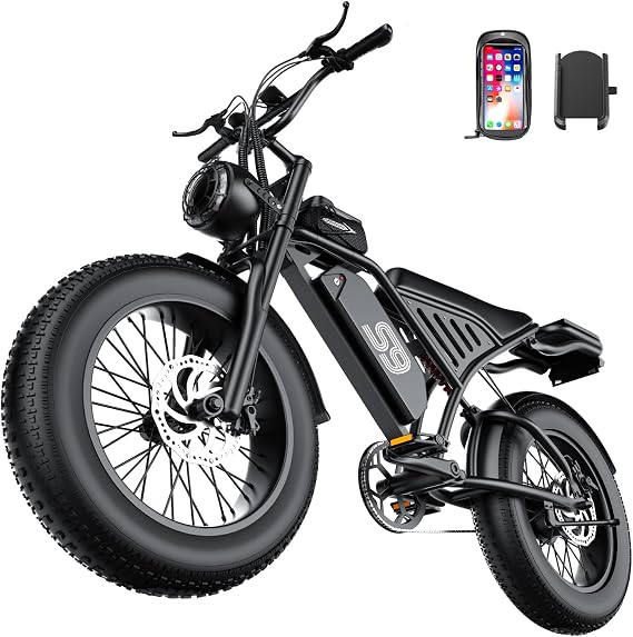 Electric Bike for Adults & Teens, 2500W Peak 48V 20Ah Ebike, 65 Mile Range, 36MPH Off-Road Ebike with NFC Unlock,Full Suspension,20" Fat Tire Commuter E Bike