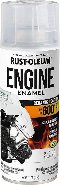Rust-Oleum 363572 Engine Enamel Spray Paint, 11 oz, Gloss Clear