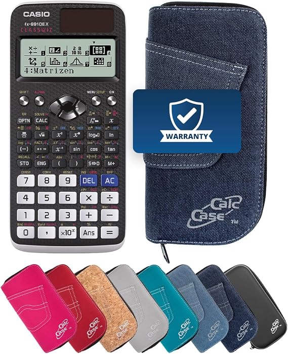 Casio FX-991DE X Schulrechner mit Schutztasche Wissenschaftlicher Taschenrechner – ideal für Schule Studium & Prüfung - Basic Set