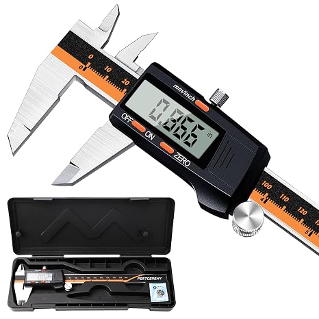 Digital Vernier Caliper, 150mm Electronic Vernier Caliper with Big LCD Screen, Digital Precision Micrometer Measuring Caliper Gauge Tool with Mm/Inch Conversion High Precision