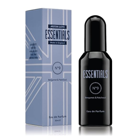 Milton-Lloyd ESSENTIALS No 9 Perfume for Men. 50ml Eau de Parfum, Luxury Fragrance - Mens Aftershave, Long Lasting Fragrance for Men