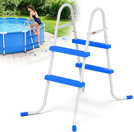 Heavy Duty Steel Frame Swimming Pool Ladder for Above Ground Pools
