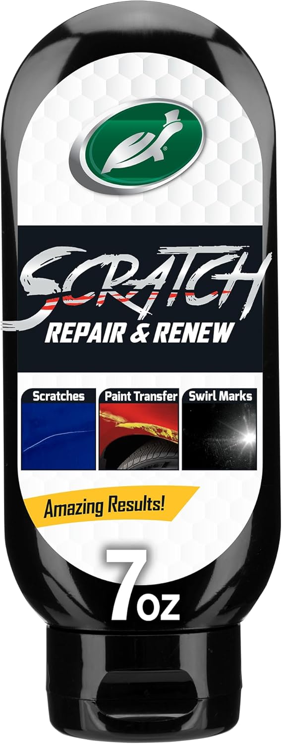 Turtle Wax Scratch Repair & Renew, Car Scratch Remover, 7 oz. (Pack of 1) | Tackles Swirl Marks, Scratches, Paint Transfer, Headlight Oxidation, Water Spot Remover for Cars, Safe for All Paint Colors