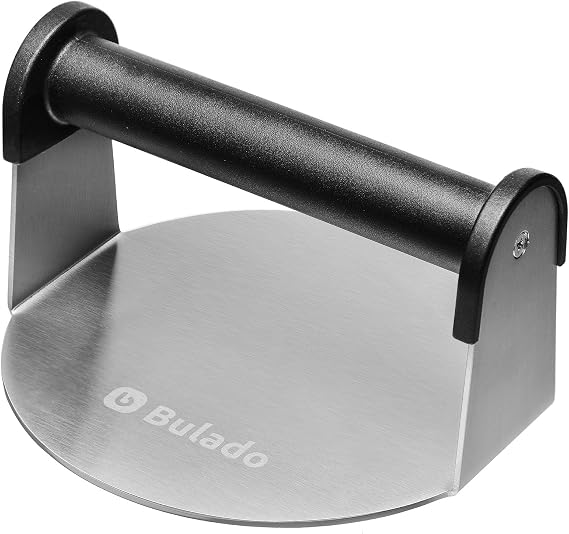 Bulado 6" Burger Press, Stainless Steel Round Burger Smasher for Griddle