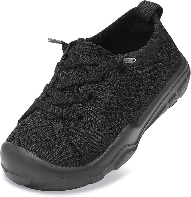 LeIsfIt Toddler Shoes Boys Girls Wide Toe Box Breathable Slip-On Sneakers Kids Lightweight Barefoot Feel Shoes for Everyday Play