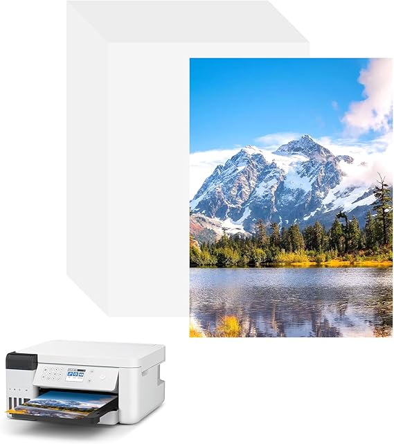 100 Sheets 200 GSM High Gloss A4 Photo Paper (297x210mm) Glossy Printer Paper for Inkjet Printers, Premium A4 Printing Paper 