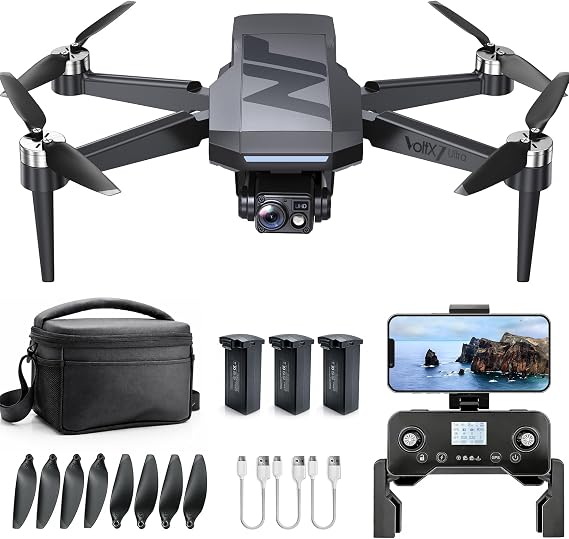 3-Axis Gimbal GPS Drone with 4K Camera, 90 Min Long Flight Time,3280 FT Long Control Range, Auto Return, Follow Me, Brushless Motor, 5G FPV RC Quadcopter for Beginners(Under 249g)