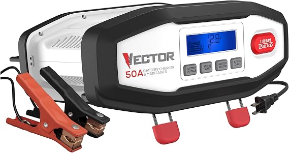 Vector VECBC50 50 Amp Battery Charger/Maintainer for Lithium or Lead Acid Batteries