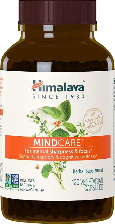 Himalaya MindCare, Nootropic Brain Supplement, 1170 mg, 120 Capsules | Nootropic Brain Supplement Booster for Mental Sharpness, Focus and Clarity, Mental Health, Memory & Cognitive Wellness