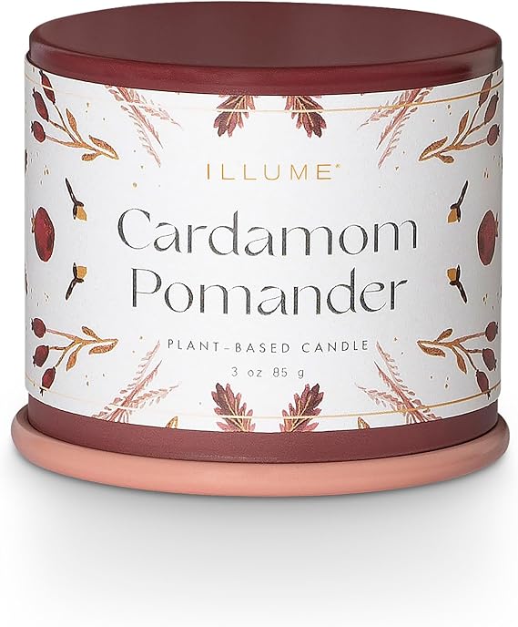 Illume Demi Vanity Tin Candle, Cardamom Pomander