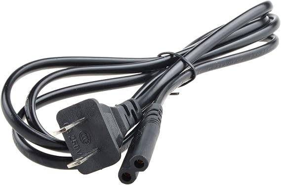 2-Prong AC Power Cord Cable Lead for 2 Wires Pin NEMA 1-15P IEC