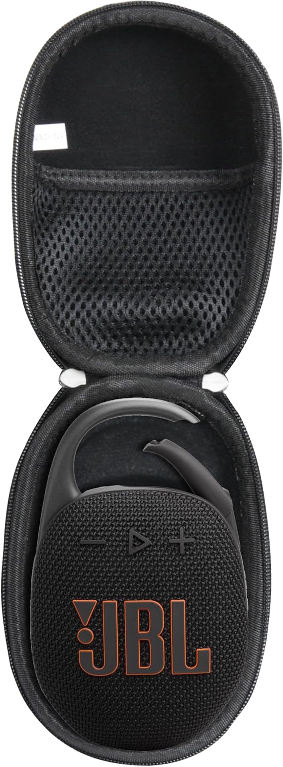 Hermitshell Hard Travel Case for JBL Clip 5 - Ultra-Portable Waterproof & Dustproof Bluetooth Speaker (Black)