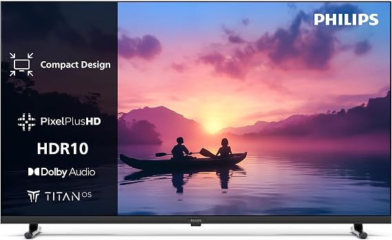 PHILIPS 40PFS6000 HD LED Smart TV 40 Inch Display with Pixel Plus Titan OS Platform and Dolby Digital Sound Works with Alexa and Google Voice Assistant [Energy Class E]