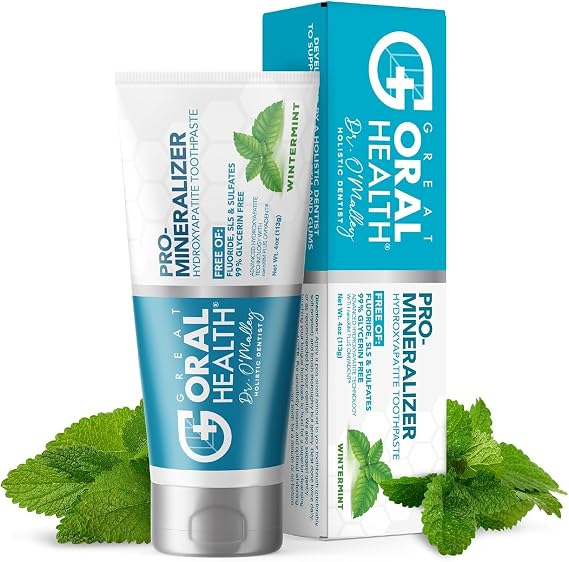 Nano hydroxyapatite Toothpaste Fluoride Free | Pro Remineralizing Toothpaste Plus Anti Cavity Xylitol Dentist Formulated Tooth Remineralization for Sensitive Teeth & Enamel Support in Wintermint