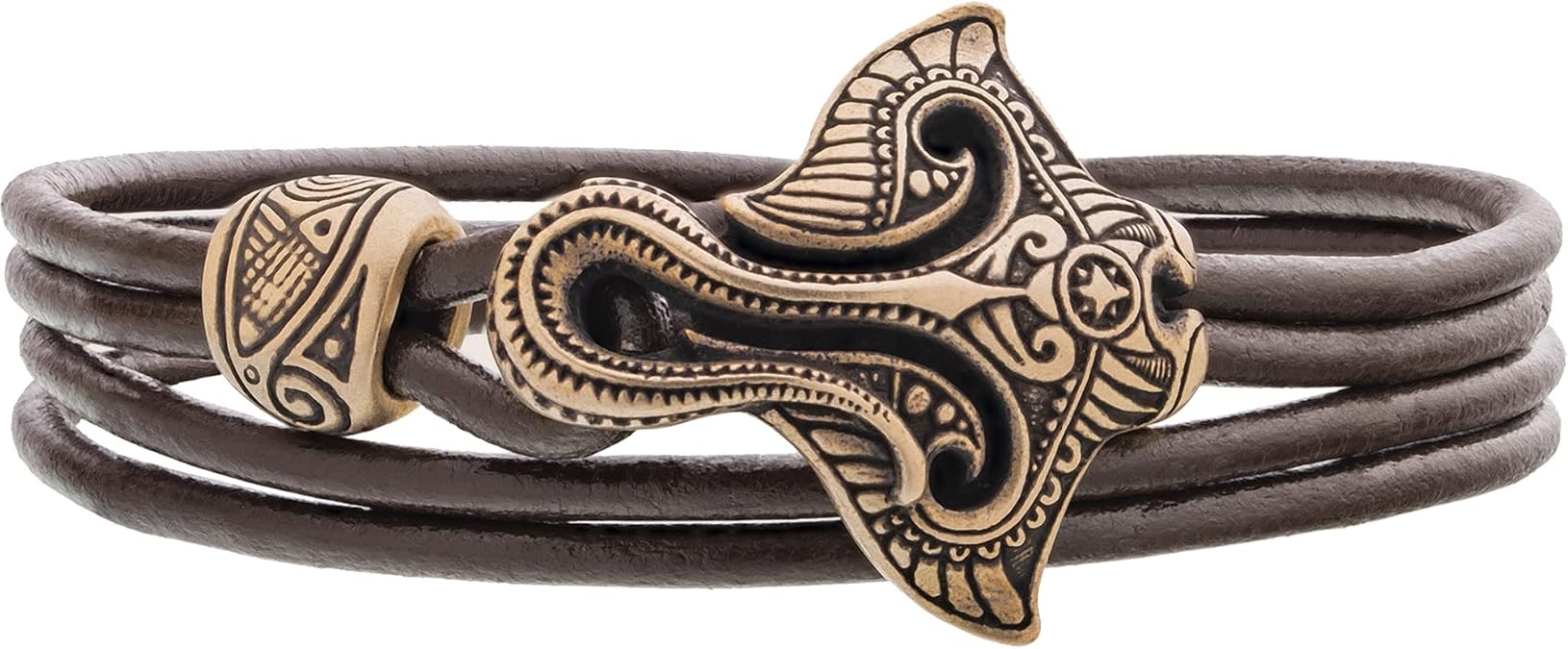 Ocean Maori Bracelet with Manta Ray Wristband with Skate Fish Gift for Men and Women Him Her Polynesian Nautical Tribal Jewelry