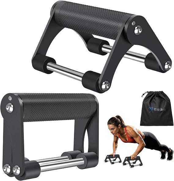 Kipika Foldable Push Up Bars, Portable Pushup Stands, Comfortable Grip