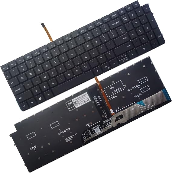 Laptop Replacement Keyboard Compatible for DELL Latitude 3520 Vostro 5510 5515 7510 Inspiron 15 3510 3511 16 Plus 7610 US Layout Backlit