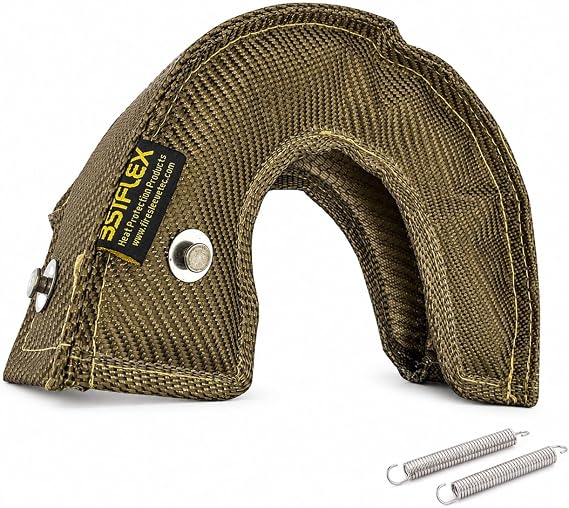 T25/T28 Titanium Turbo Shield Kit 19 x 2.5" Custom Fit Turbo Blanket for Turbos with Internal Wastegates (T25-T28)