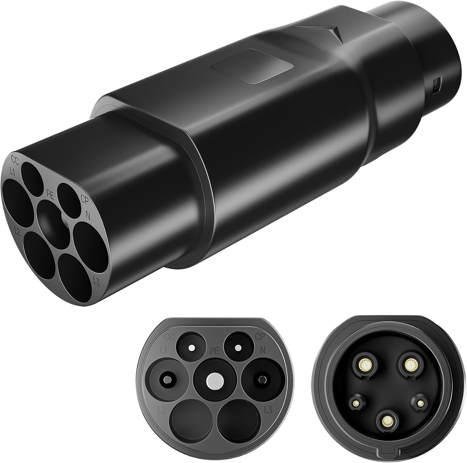 Type 2 to Type 1 EV Charging Adapter, 32A IEC62196 to SAE J1772 Car Charger Cable Adapter, Type 2 Cable Converter for Conversion,Electric Vehicle Charger Converter