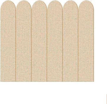 6 Pack Self-Adhesive Wall Panel, Peel - Stick Wall Tiles, Soft Fabric Decorative Wall Covering Panels, Anti collision Wall Art Backsplash Tile for Home and Office Renovation(Beige,15*90cm)