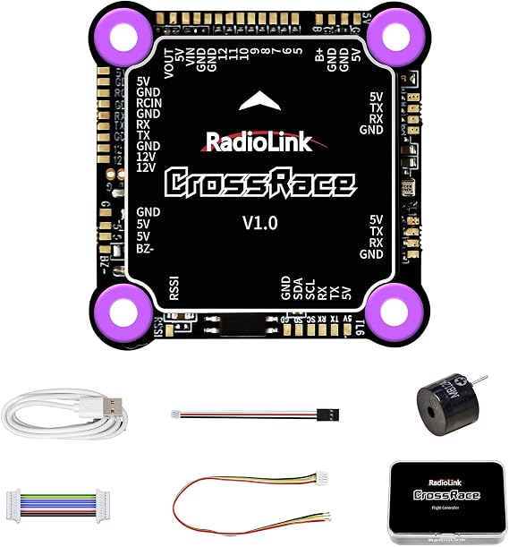 Radiolink CrossRace APM Flight Controller Stack OSD Integrated for DJI HD VTX System for RC Drone 90A 4in1 ESC for Racing Drone 37 * 37