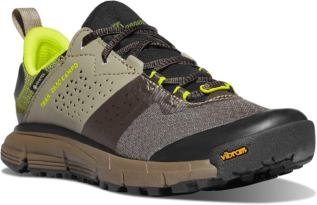 Danner Women's 68965 Trail 2650 Campo 3" Gore-Tex Hiking Shoe, Brown/Meadow Green - 7 M