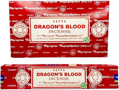Satya Champa Dragons Blood Incense Stick, 12 Count