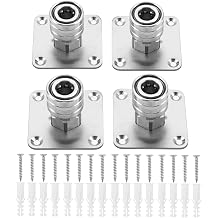 Foam Cannon Holder Wall Mount, Stainless Steel 1/4" Quick Connect Storage Rack | Pressure Washer Nozzle Tips Brackets with 20 Screws & Wall Anchors (4 Pack)