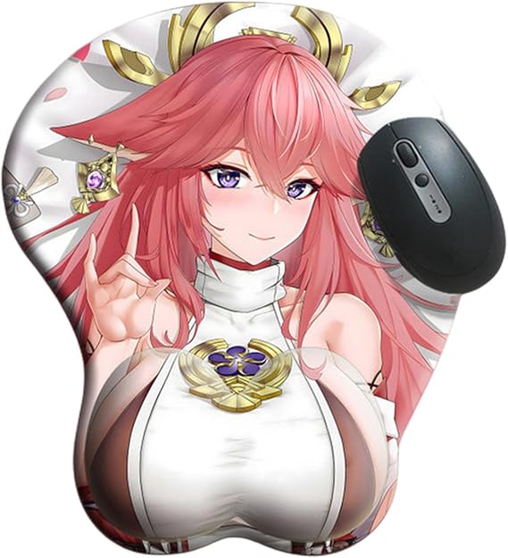 FORKIS Anime Mouse 3D Chest Mouse Pad Gaming Anime Mousepad With Wrist Rest Desk Mat
