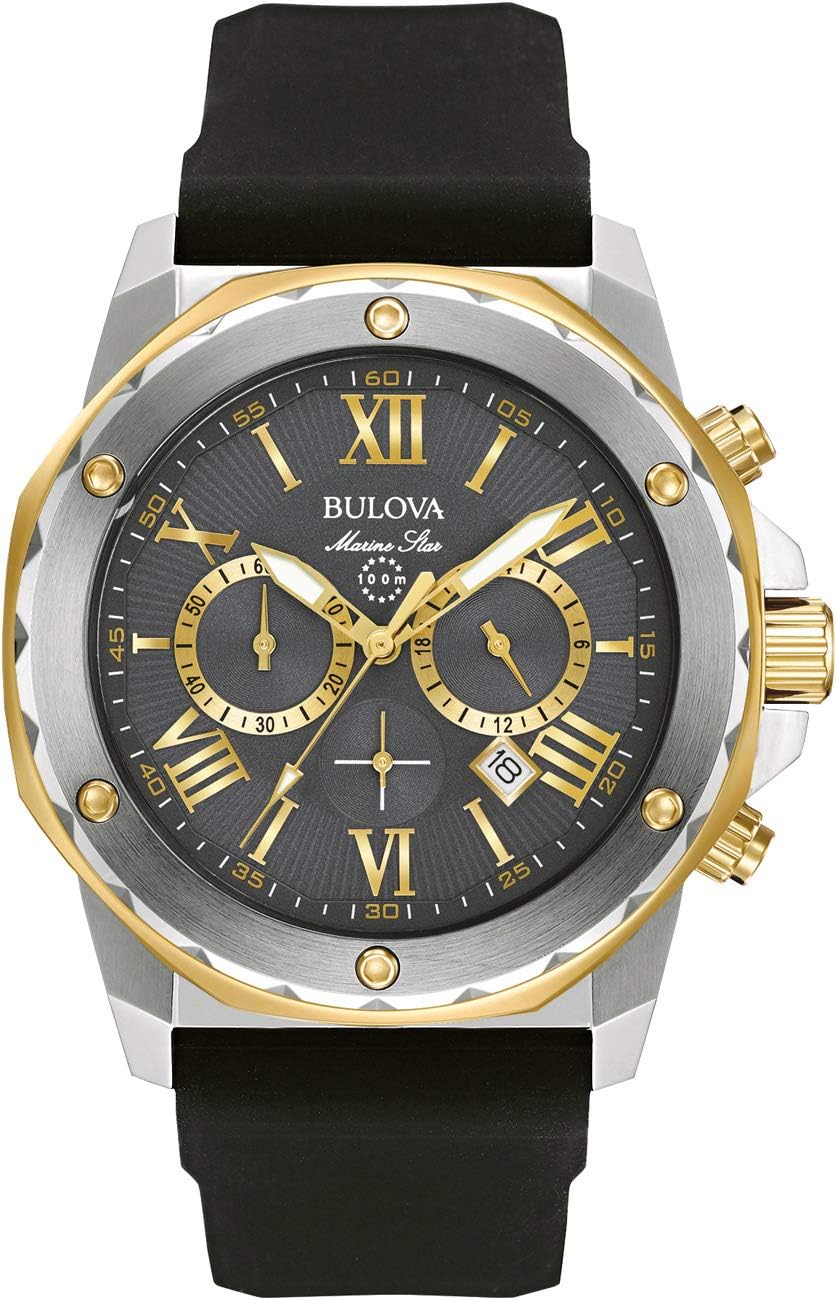 Bulova Marine Star Chronograph Men's Silicone Strap Watch