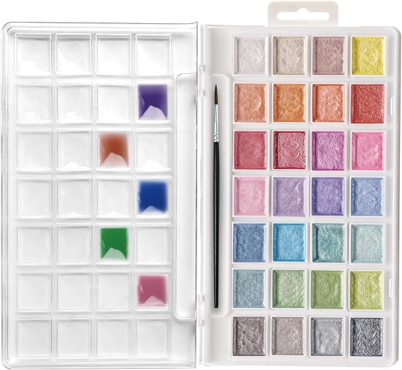 Artecho 28 Metallic Watercolor Paint Set
