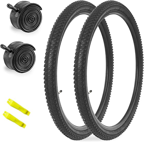 2 Pack Mountain Bike Tire 20" 22" 24" 26" 27.5" 29" Strong Grip Compatible Replacement Bicycle Tire for MTB Mountain Bicycle