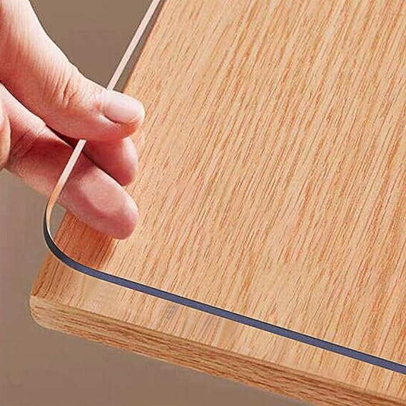OstepDecor 40 x 60 in Clear Table Protector 1.5mm Thick Plastic Table Cover | Waterproof, Wipe Clean, Cut to Size, Anti-Spill Stain Resistant Furniture Protector Pad for Dining Coffee Tables, Dressers
