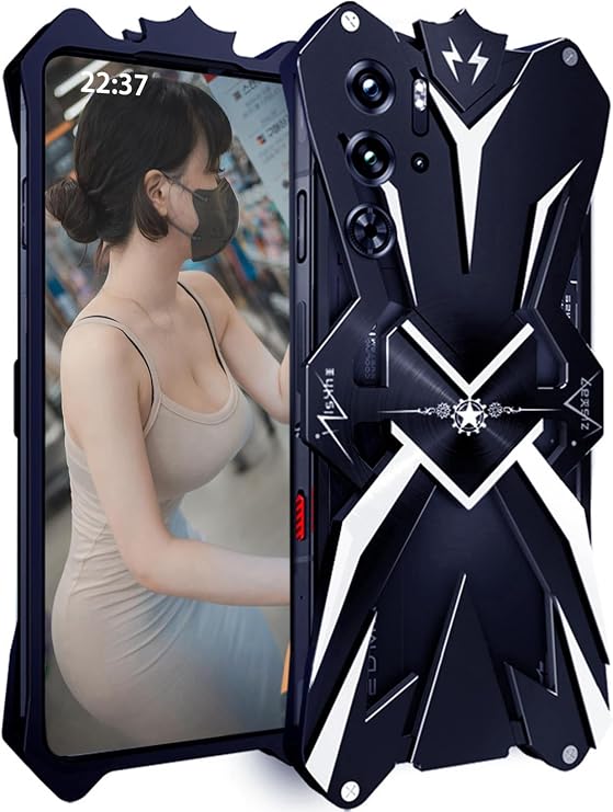 Metal Phone Case for ZTE Nubia REDMAGIC 9S Pro, RED MAGIC 9S Pro+, REDMAGIC9S Pro+ Metal Game Phone Case, Armor